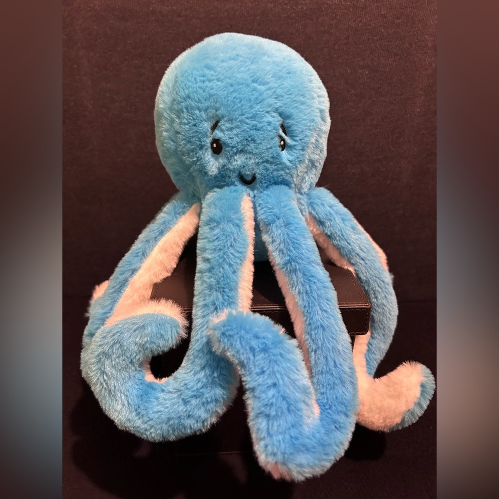 Octopus Plush Blue Plush Nursery Ocean Decor Stuffed Animal Toy